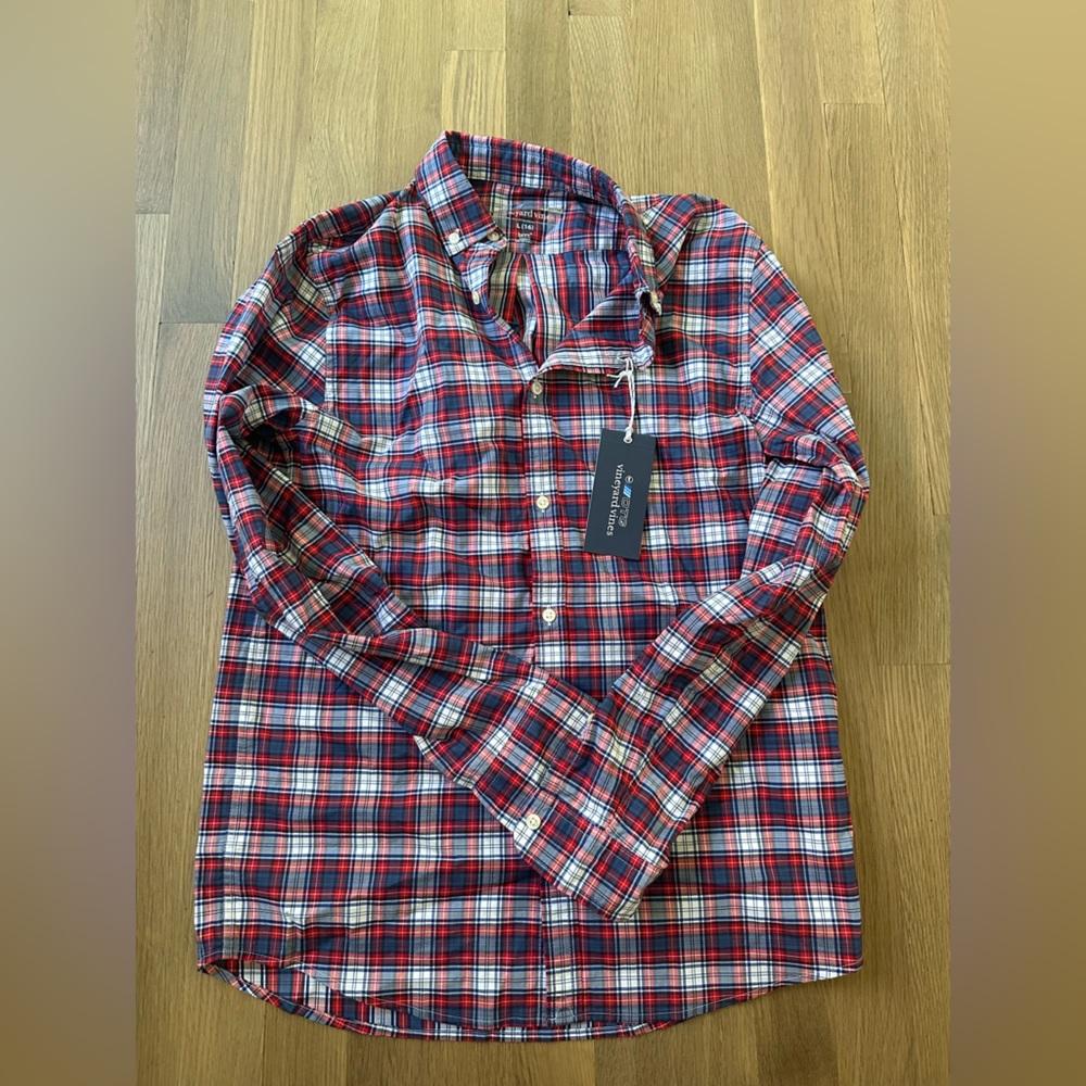 Vineyard vines boys woven shirt performance